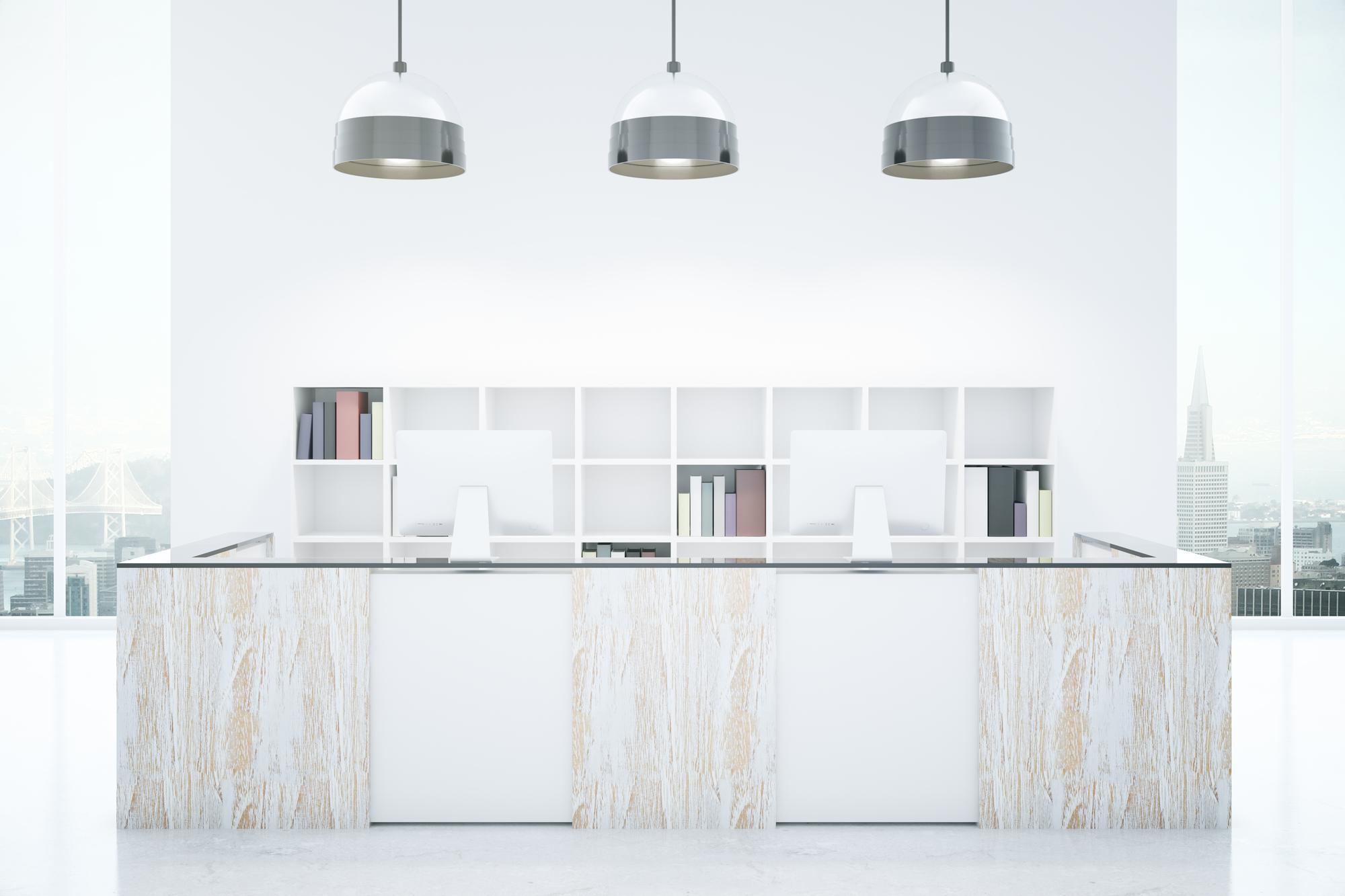 Staged kitchen with natural light