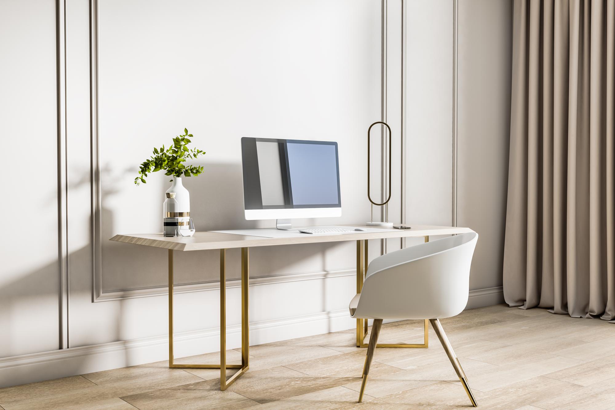 Workspace corner for home office